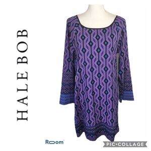 Hale Bob Tunic Dress Sz Medium Purple Blue Women’s